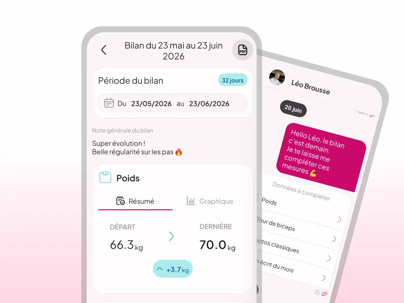 Collecte et analyse des performances clients dans WellMate