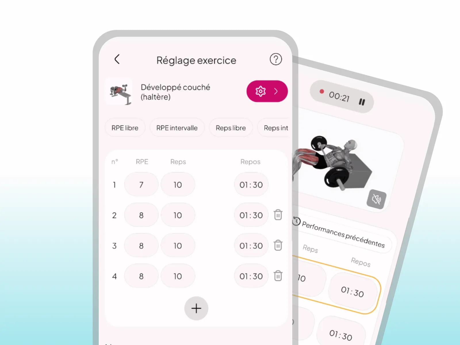 Programmes et séances animées dans WellMate