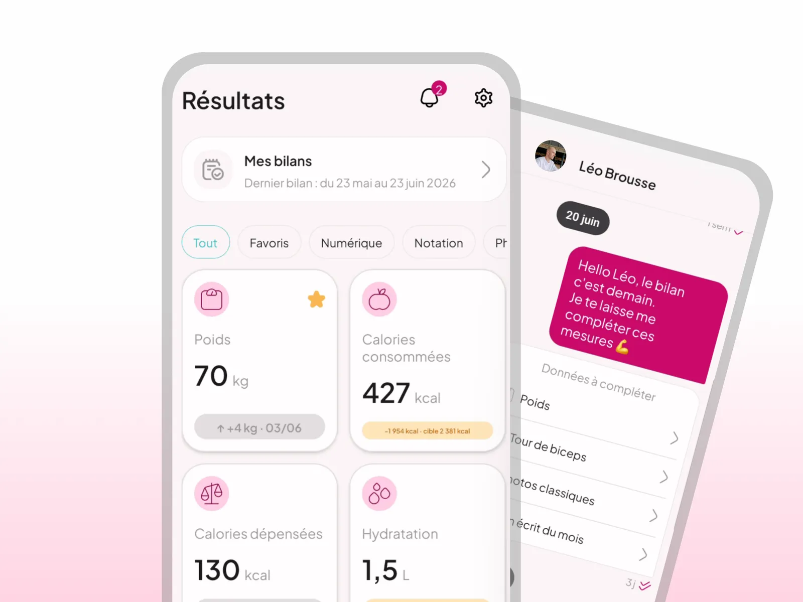 Suivi des performances en présentiel dans WellMate