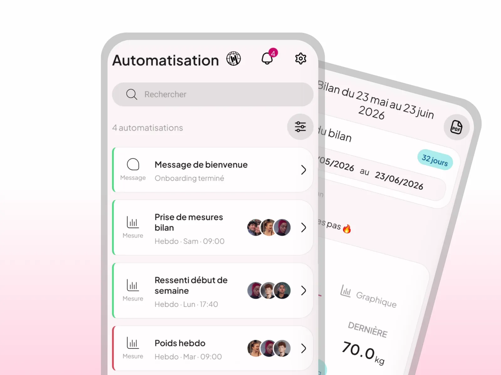 Onboarding client automatisé dans WellMate PRO