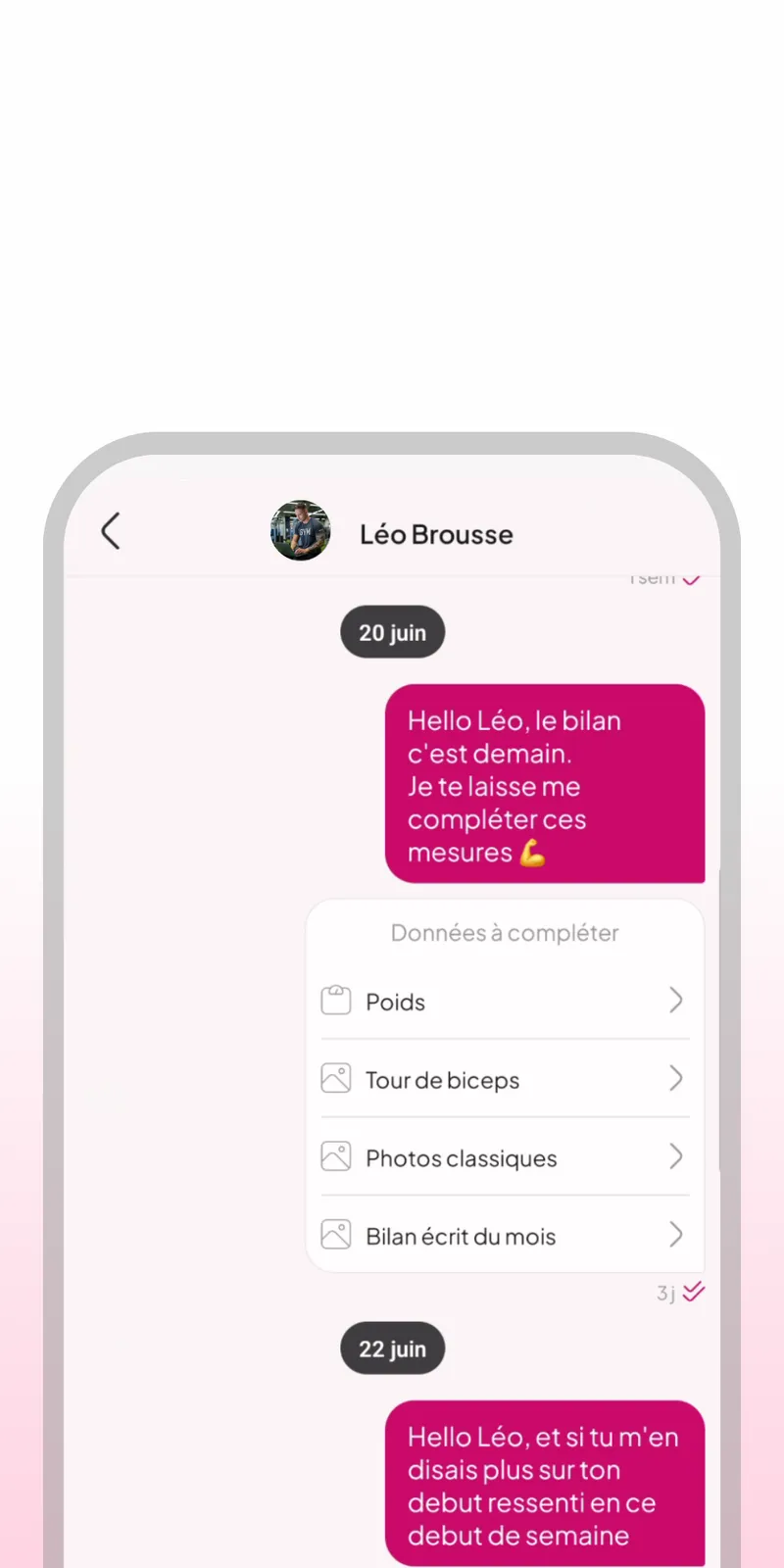 Interconnexion messagerie et application WellMate